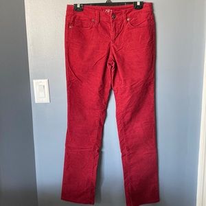 Ann Taylor LOFT  size 2 corduroy pant Red